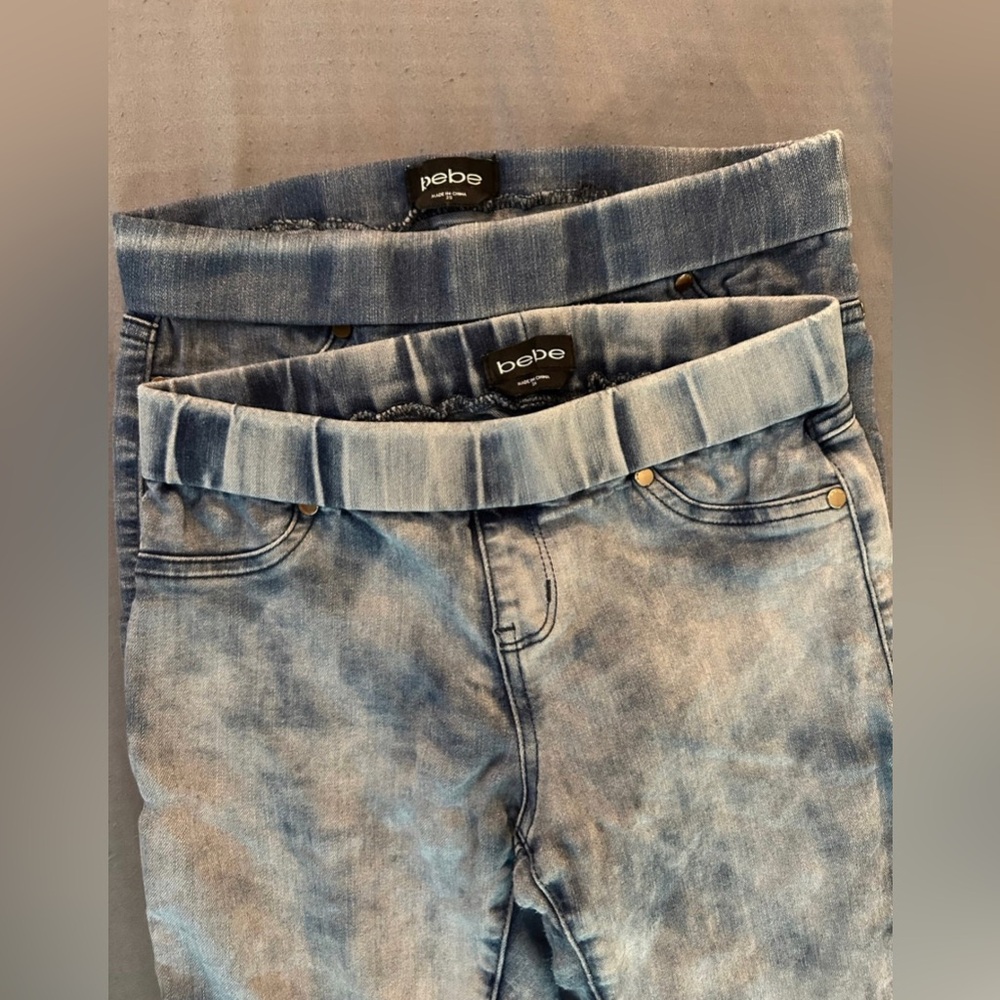 BEBE BLUE JEGGINGS BUNDLE 2 PACK SIZE 25 & SIZE 26